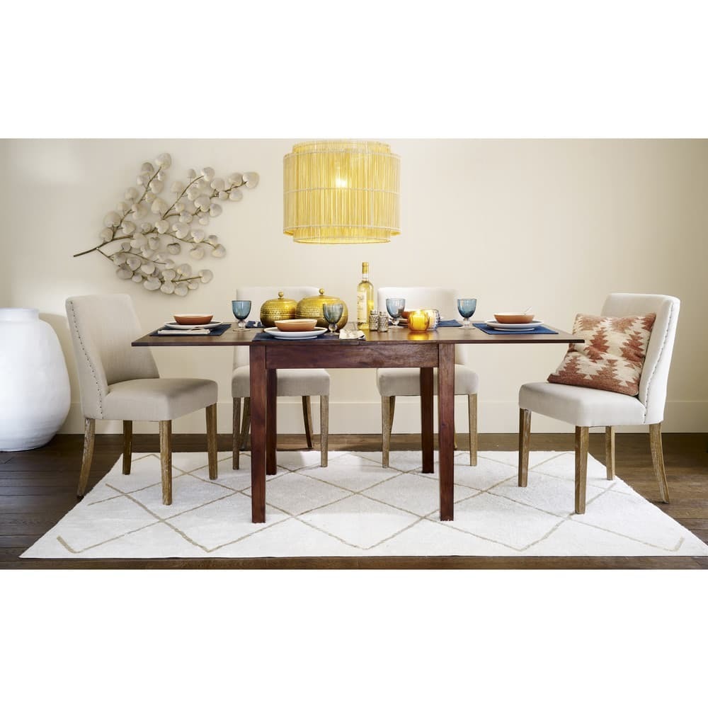 DIANE - Beige linen and bleached oak chair – image 7