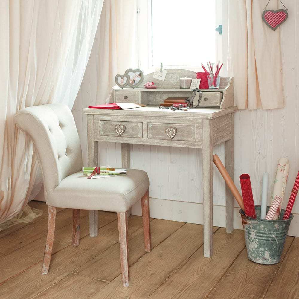 BOUDOIR - Linen button chair in ecru – image 4