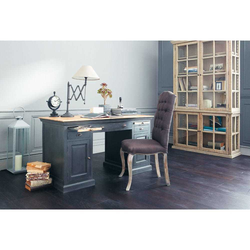 CHLOÉ - Linen and ash button chair in grey – image 2