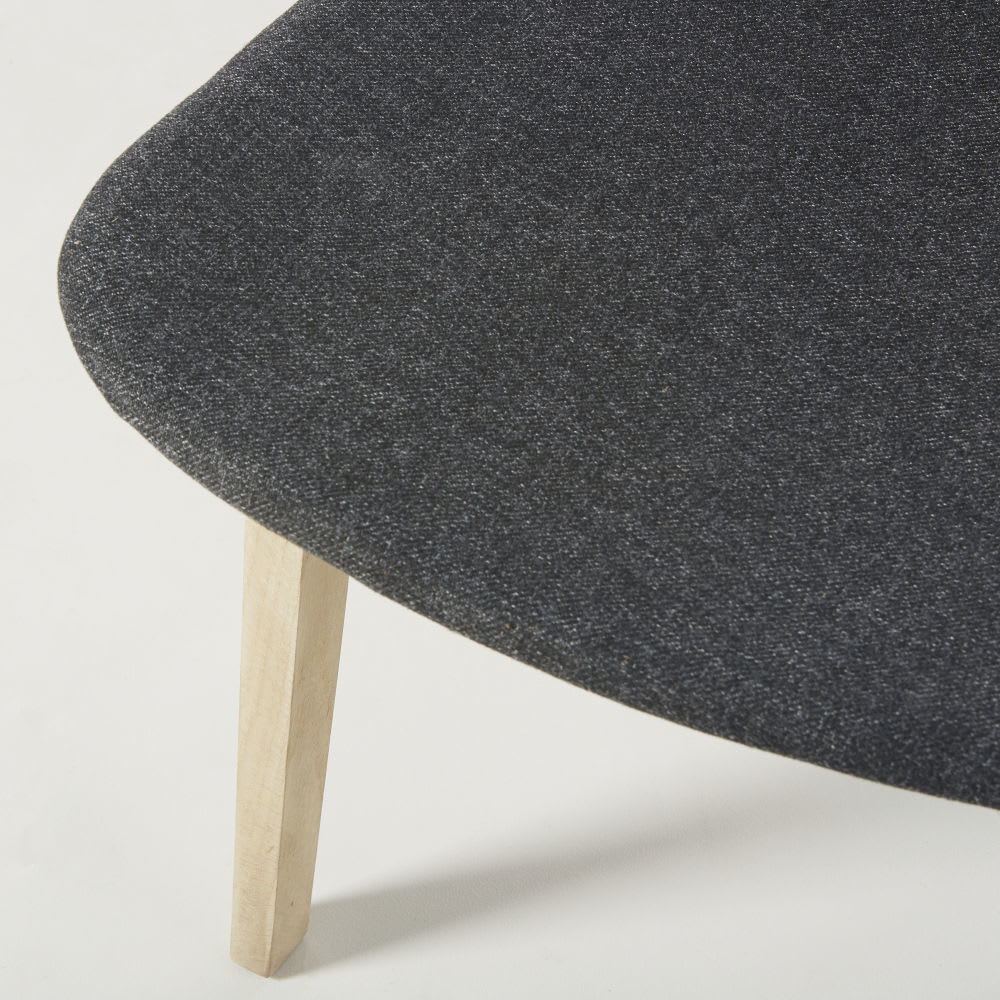 KIM - Grey Chair with Oak Legs – image 5