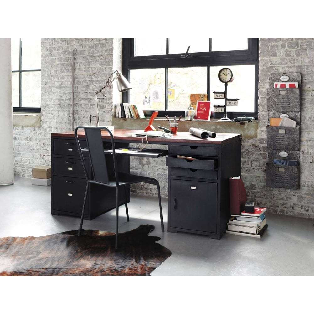 FACTORY - Metal industrial chair in black – image 3