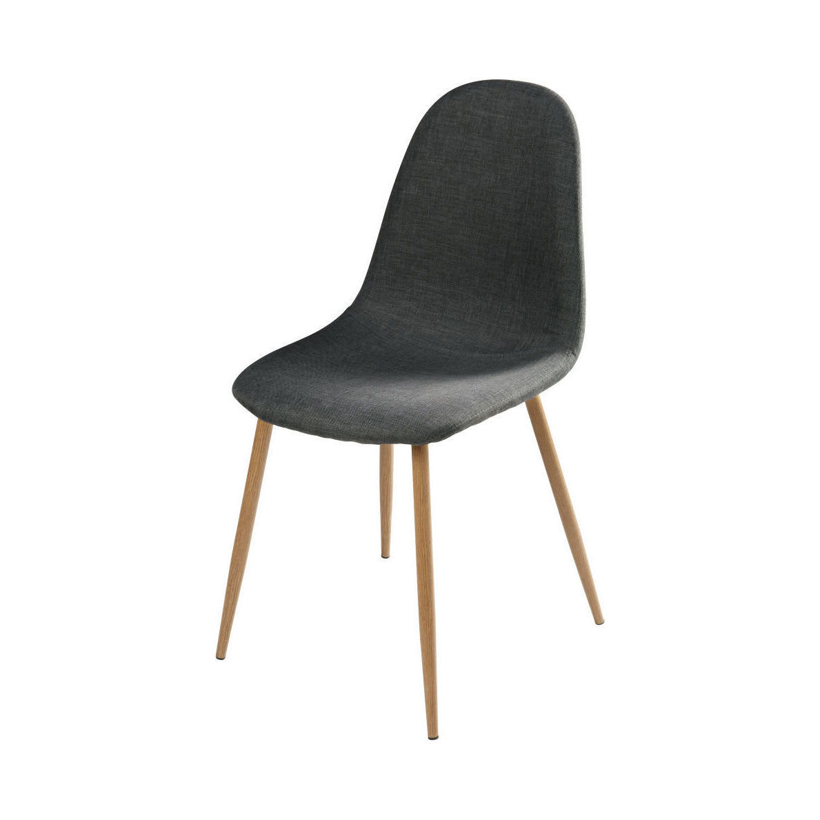 CLYDE - Anthracite Scandinavian Chair with Metal – image 1