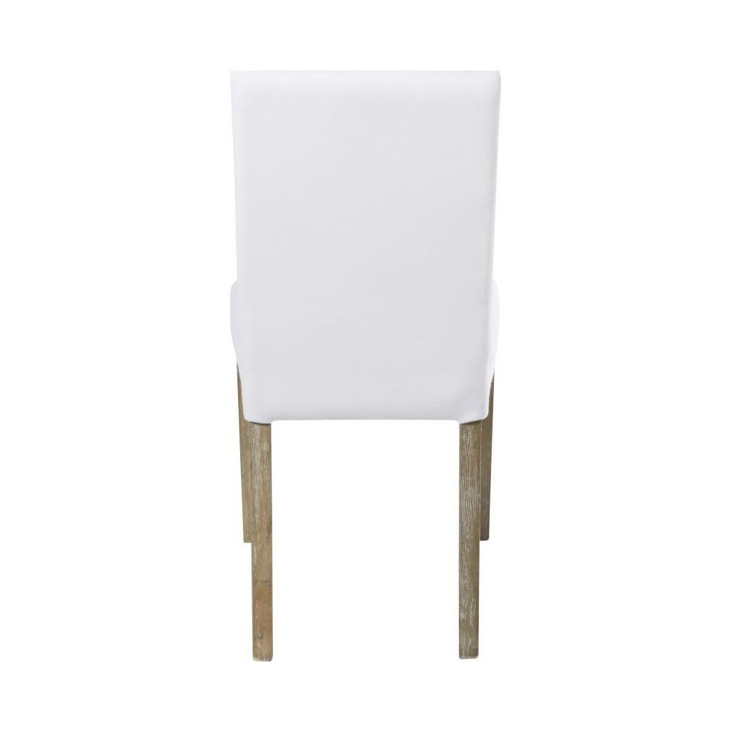 DIANA - 2 White Chairs with Slipcovers and Solid Pine Legs – image 3