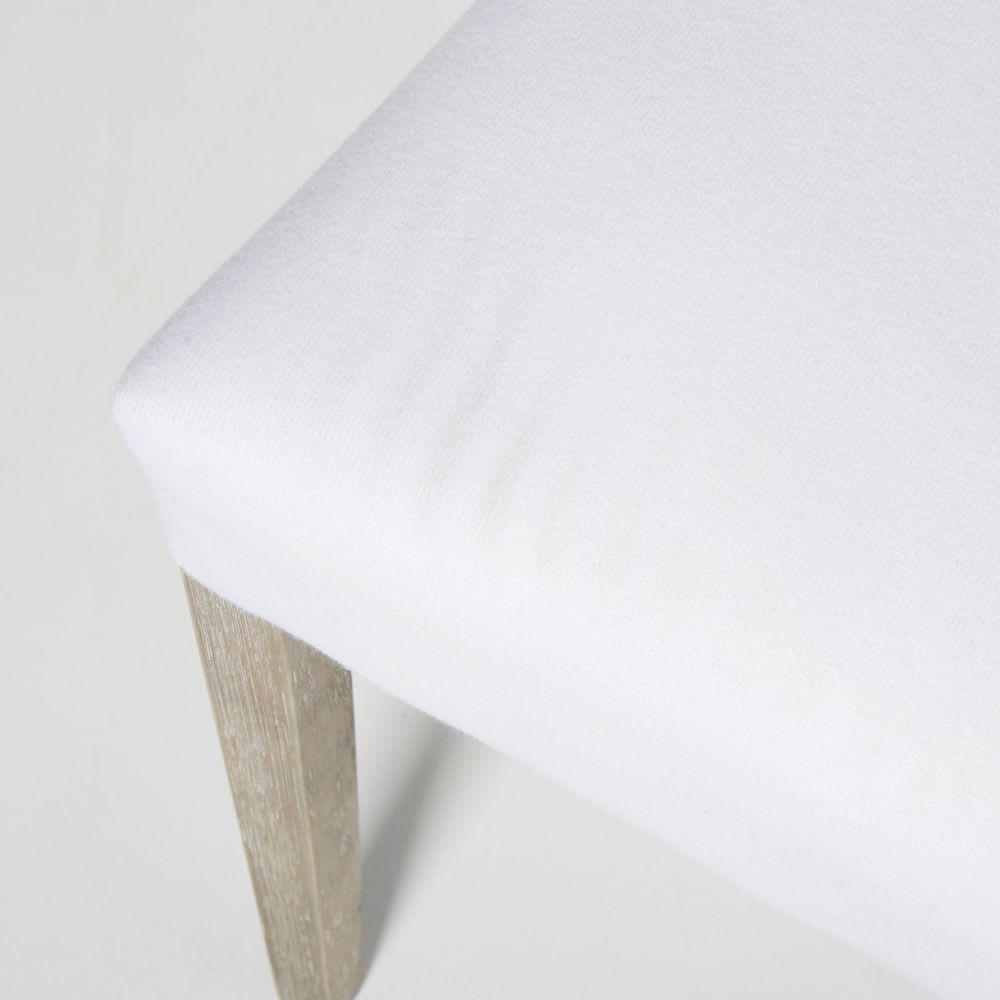 DIANA - 2 White Chairs with Slipcovers and Solid Pine Legs – image 7
