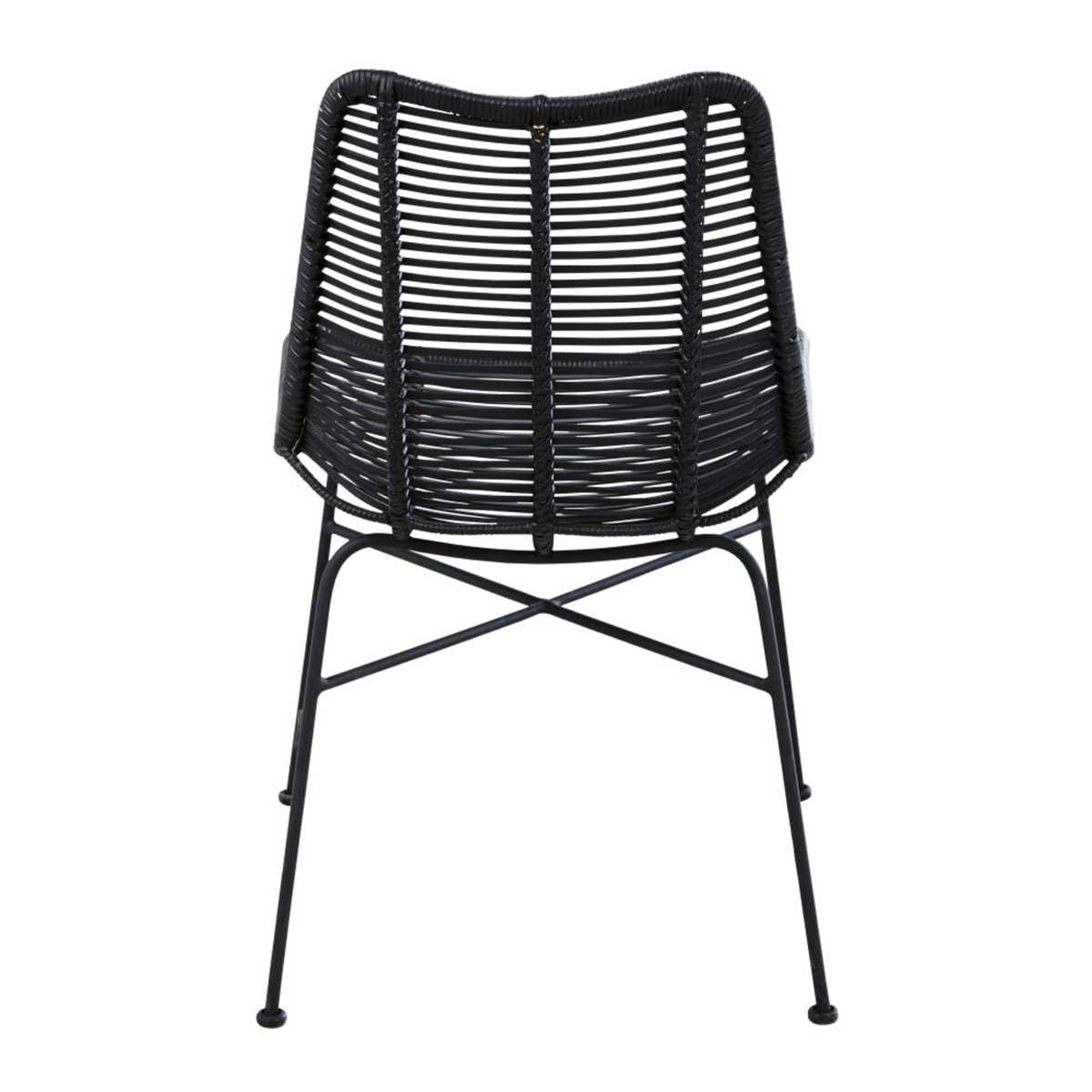 Black Rattan and Metal Chair Pitaya – image 3