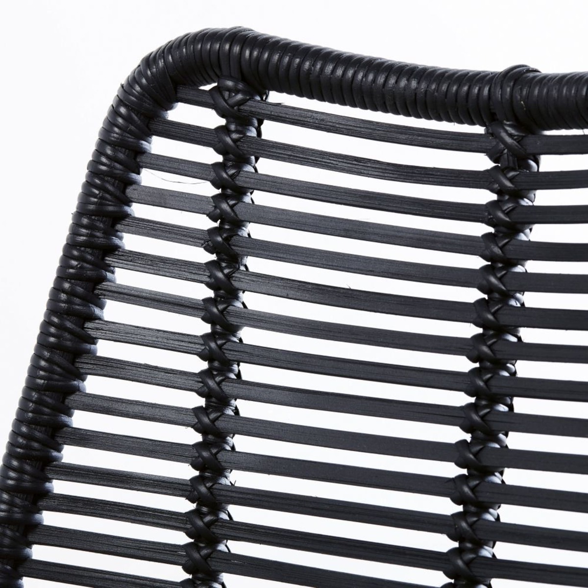 Black Rattan and Metal Chair Pitaya – image 4