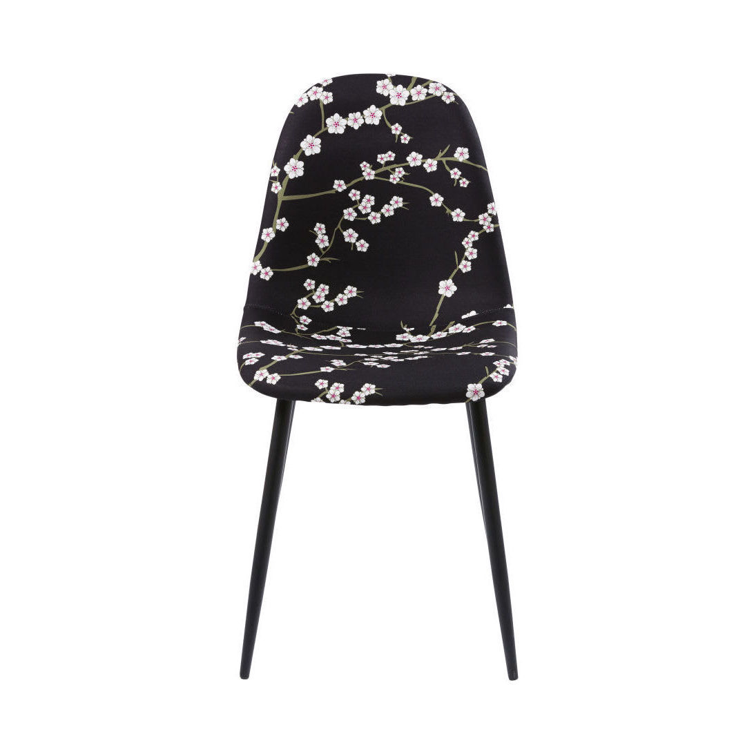 CLYDE - Black Scandinavian-Style Chair with Floral Print – image 2