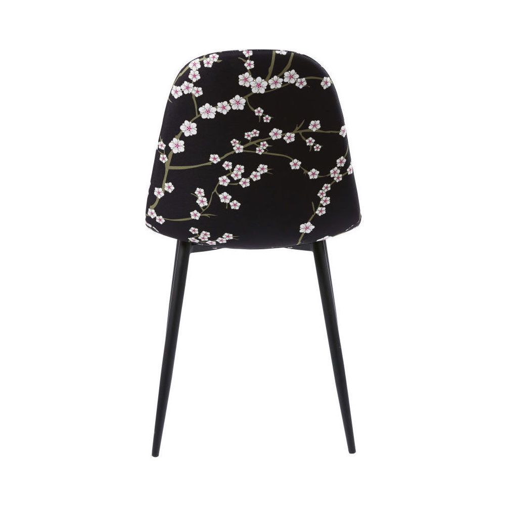 CLYDE - Black Scandinavian-Style Chair with Floral Print – image 3