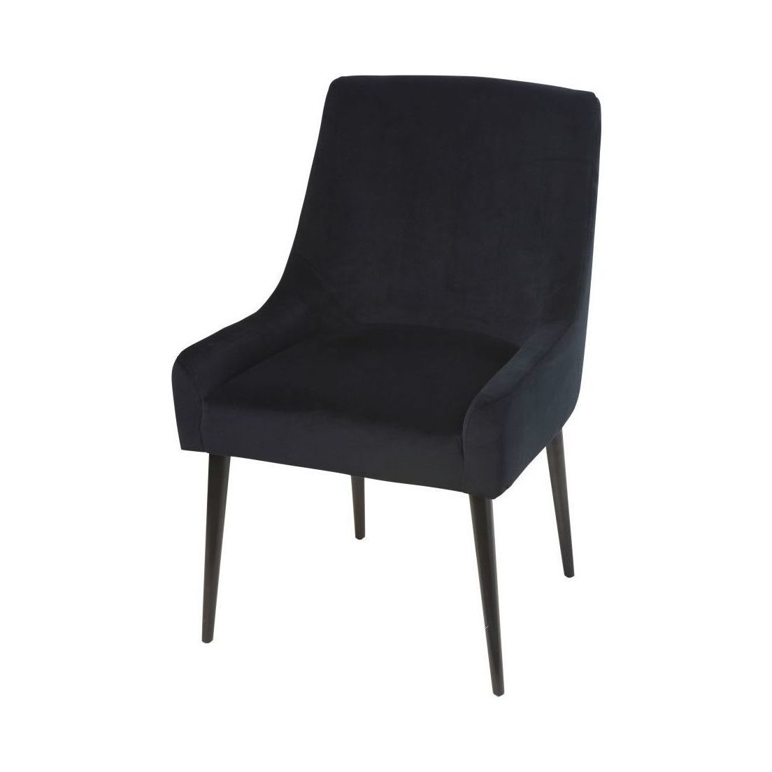 OTTO - Black Velvet and Birch Chair – image 1