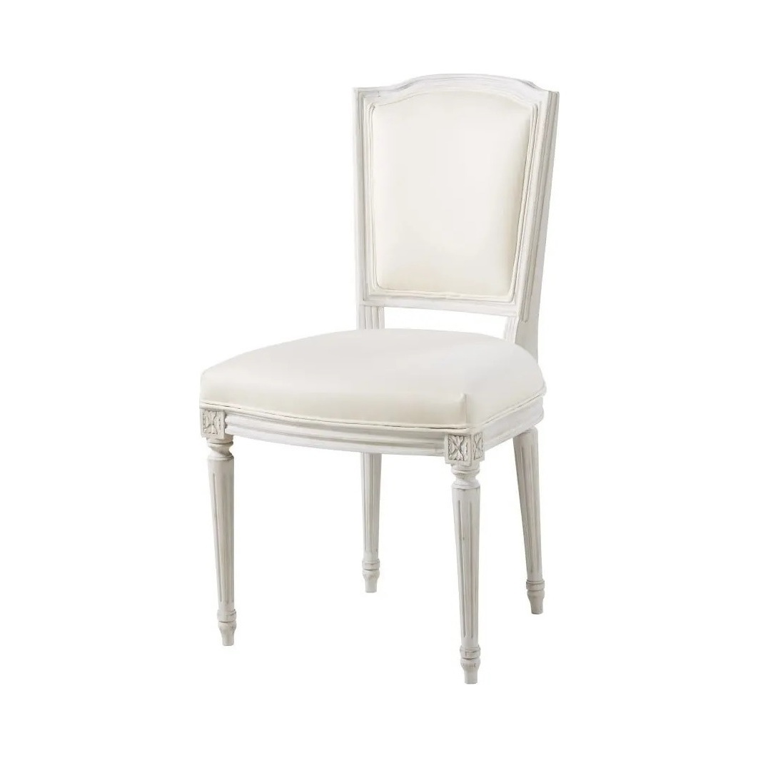 ISADORA - Ivory Cotton and Solid Oak Chair – image 1