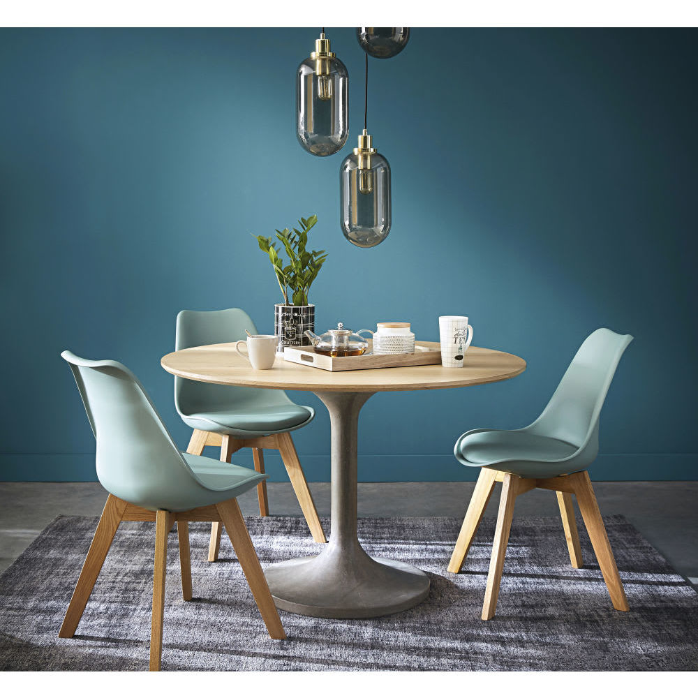 ICE - Aqua Scandinavian-Style Chair with Solid Oak – image 5