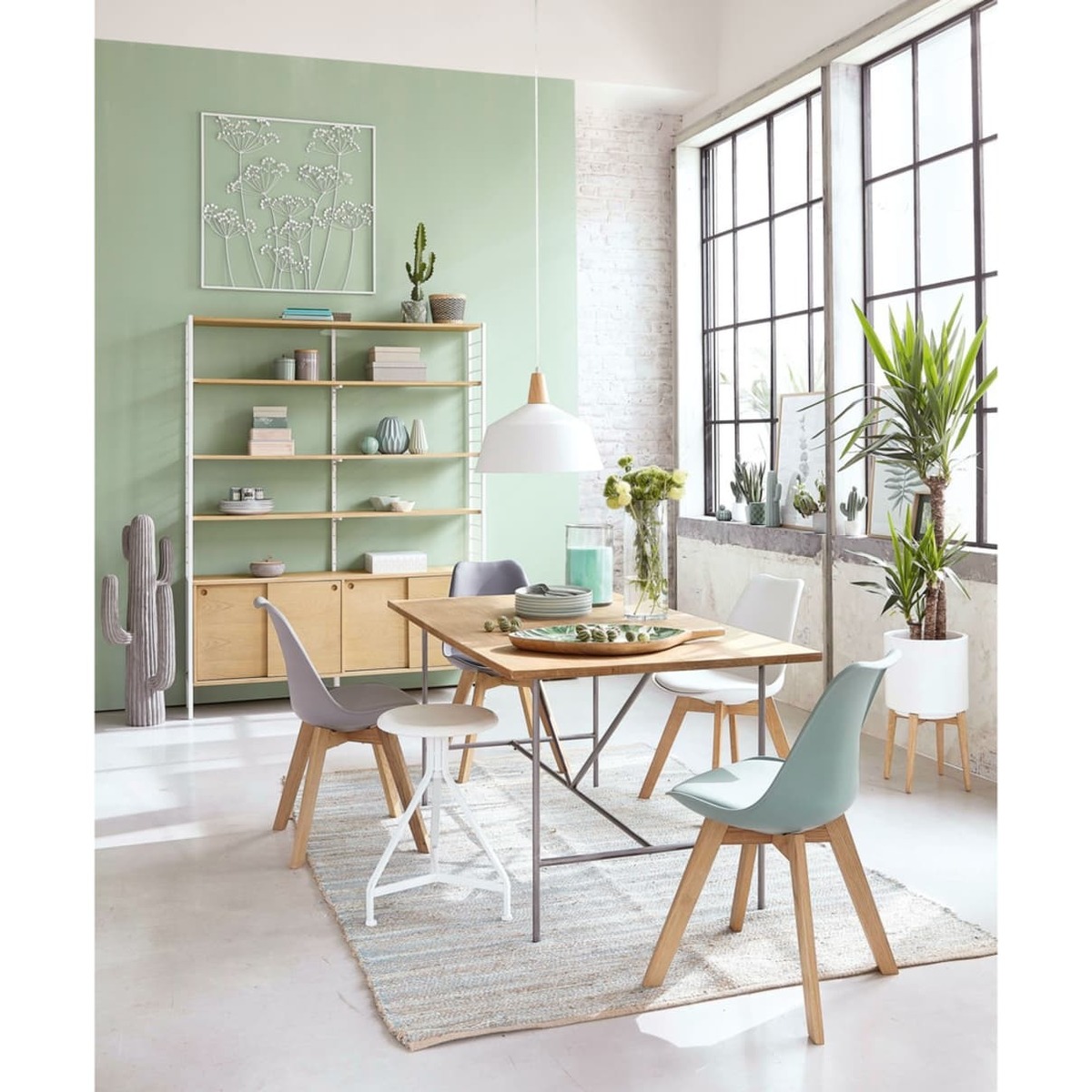 ICE - Aqua Scandinavian-Style Chair with Solid Oak – image 6