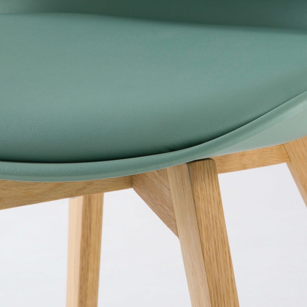 ICE - Aqua Scandinavian-Style Chair with Solid Oak – image 7