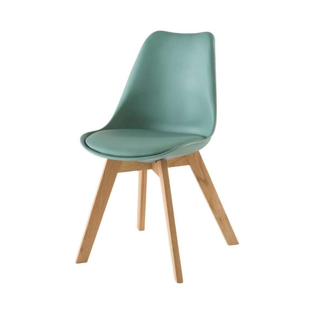 ICE - Aqua Scandinavian-Style Chair with Solid Oak – image 1