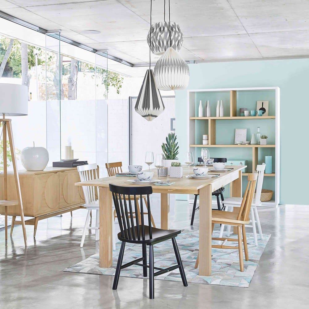 FJORD - Rubber tree wood vintage chair in white – image 7
