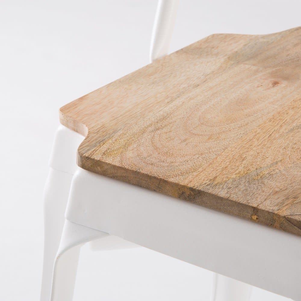 MULTIPL'S - Mango Wood and White Metal Chair – image 6