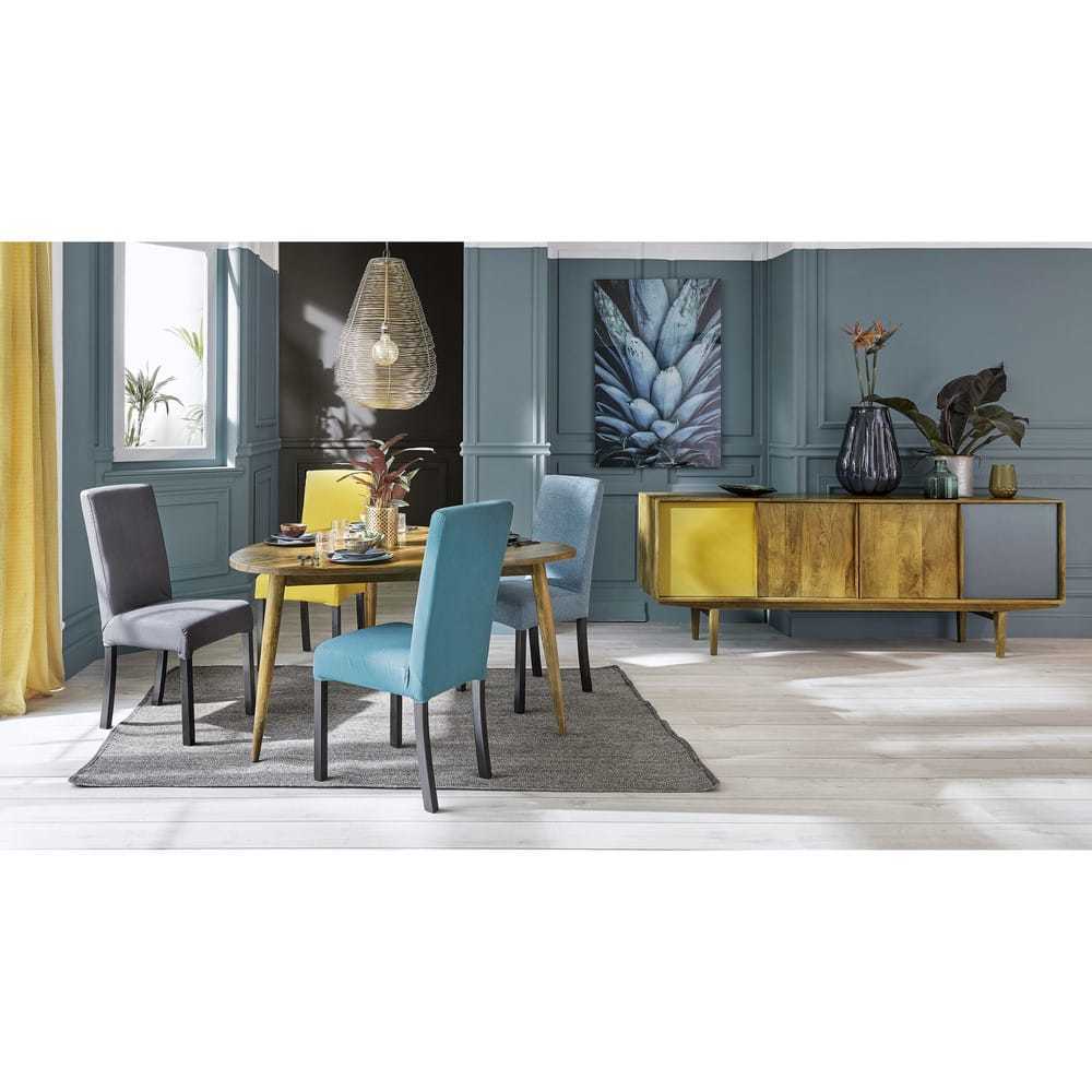 MARGAUX - 2 Wood-Coloured Stained Pine Chairs for Covering – image 3