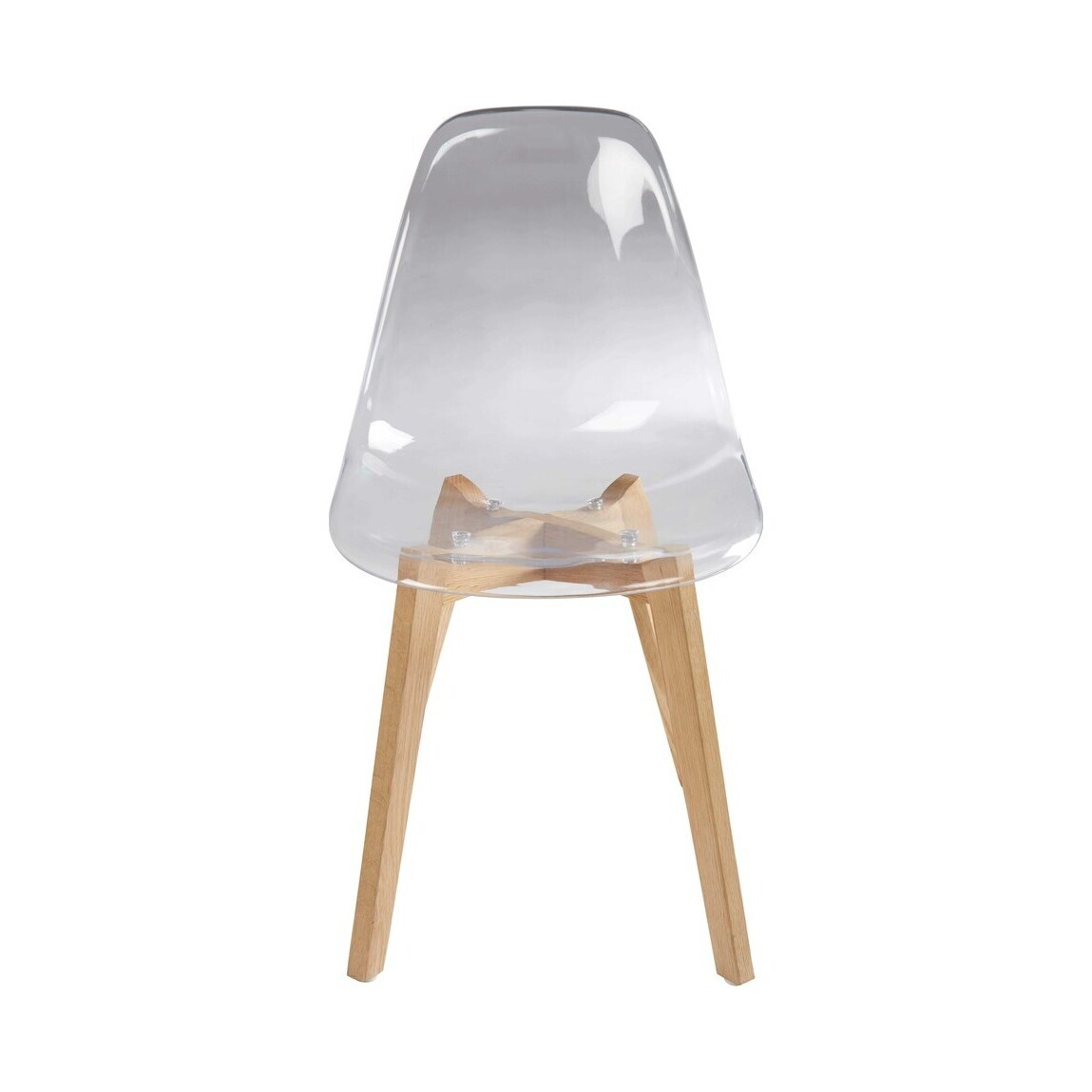 See-Through Scandinavian Chair with Oak – image 2