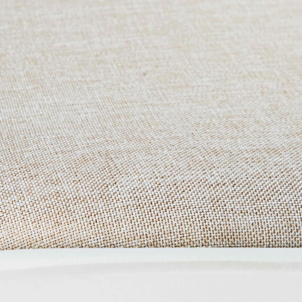 CIRCLE - Matte white metal and beige fabric chair – image 4