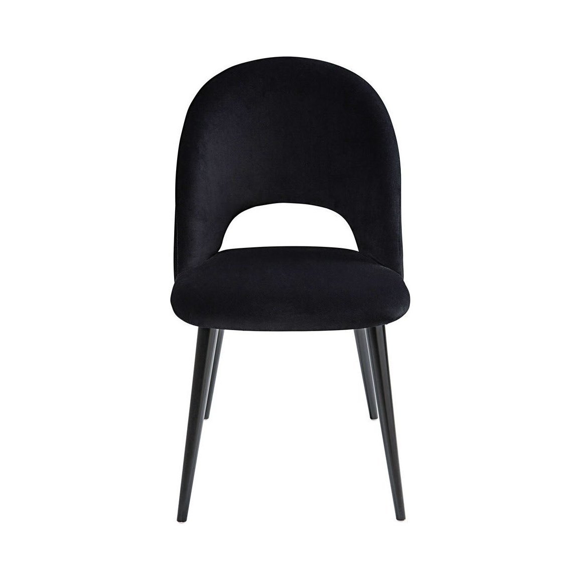 IRIS - Black velvet and birch chair – image 2
