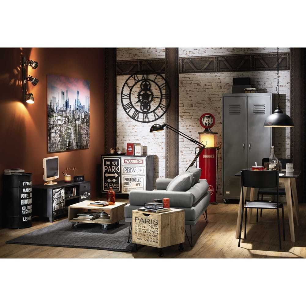 EDISON - Metal industrial chair in black – image 3