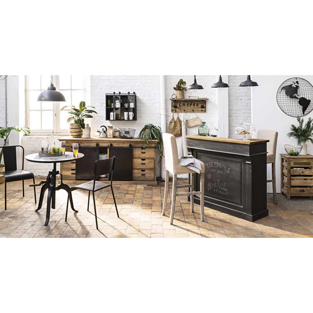 EDISON - Metal industrial chair in black – image 6