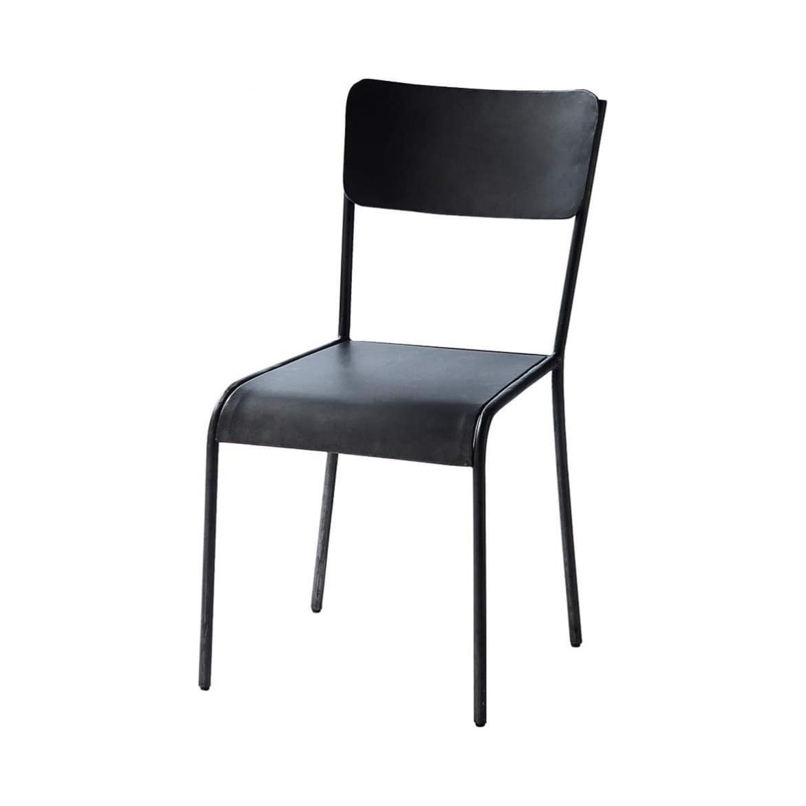 EDISON - Metal industrial chair in black – image 1