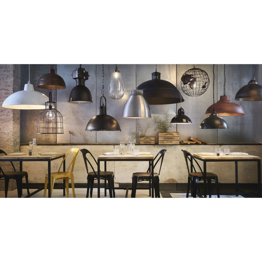 MULTIPL'S - Industrial Matte Black Metal and Mango Wood Chair – image 6