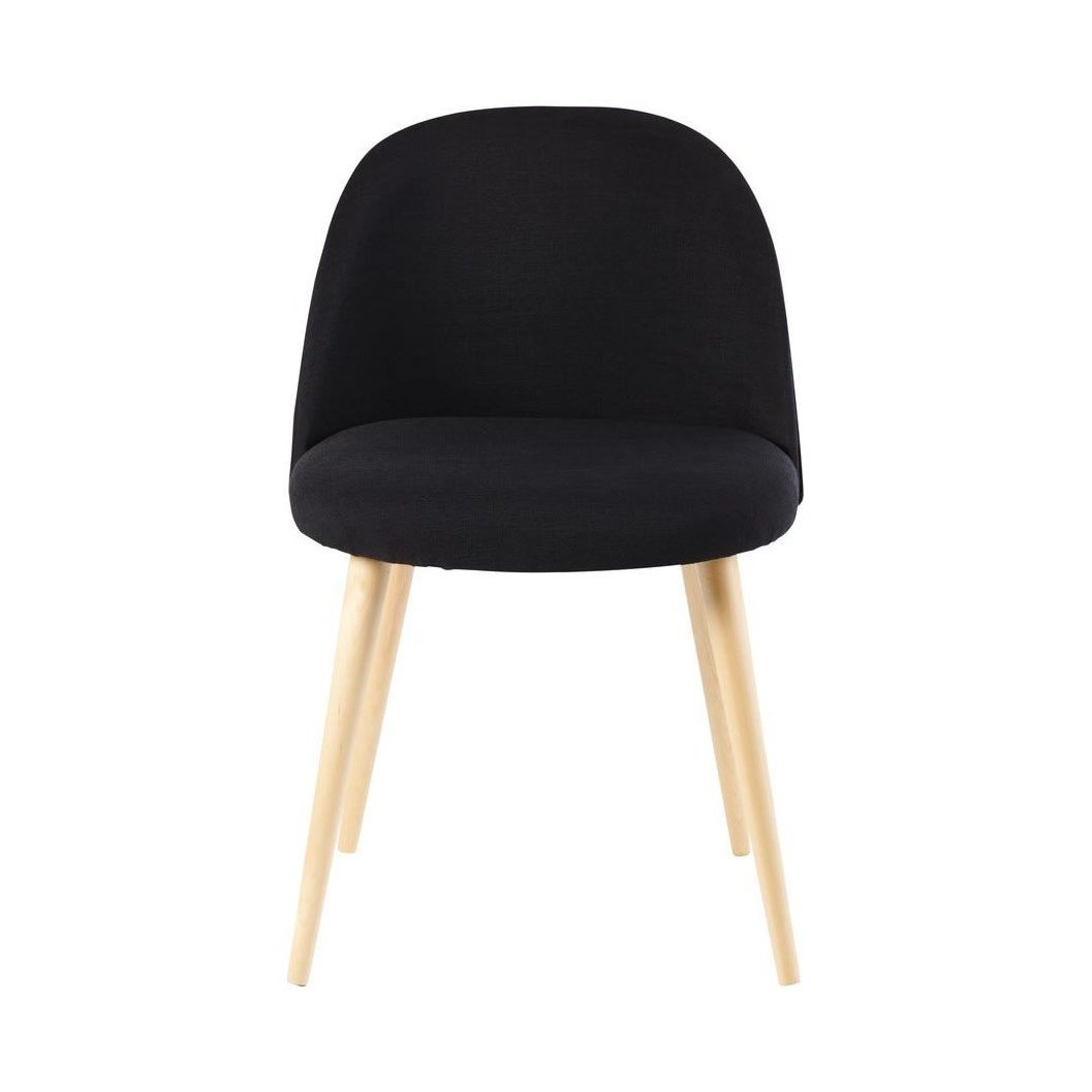 MAURICETTE - Embroided Black and Solid Birch Vintage Chair – image 2