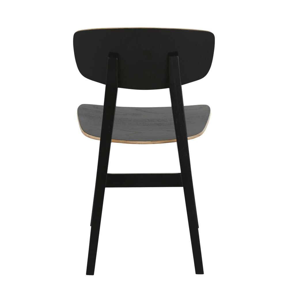Black and rubber wood chair – image 3