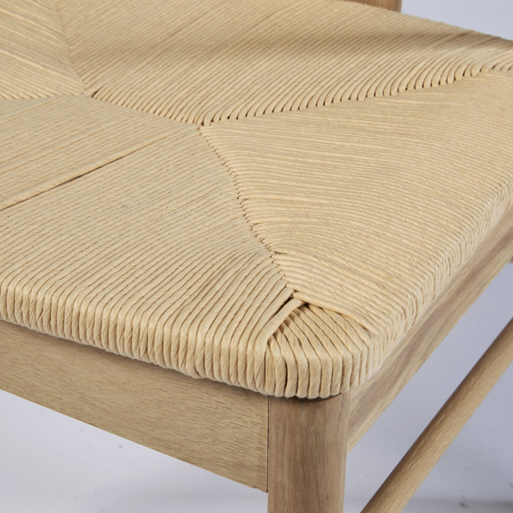 HILDA - Solid Oak and Woven Paper Cord Chair – image 6