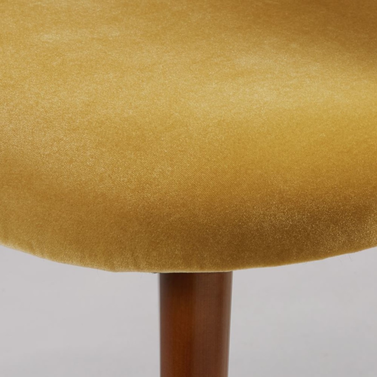 Mustard Yellow Velvet and Birch Vintage Chair Mauricette – image 3
