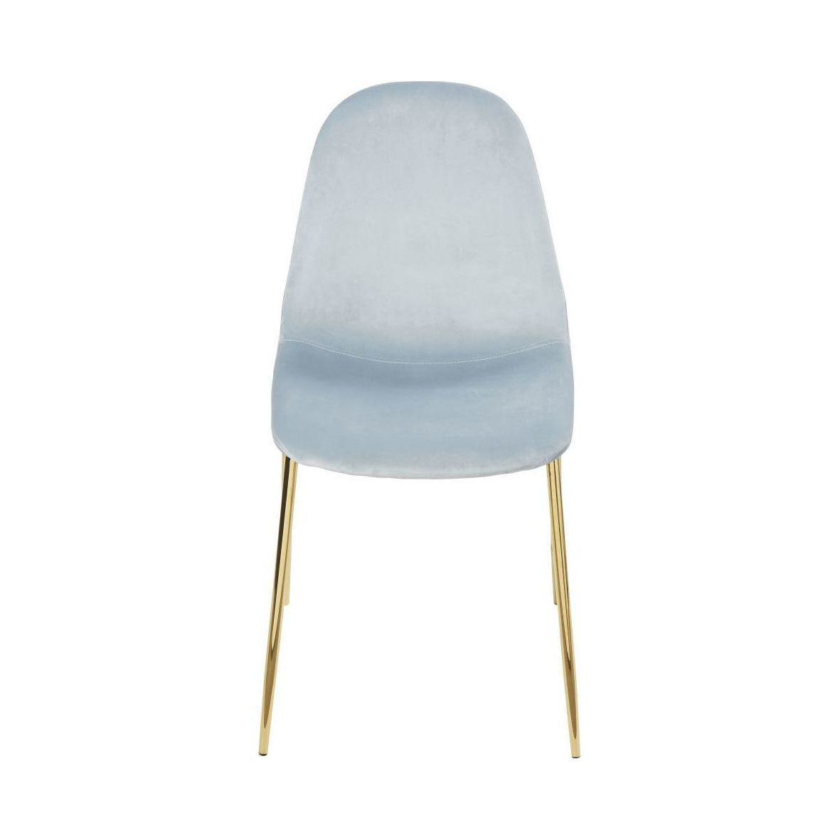 CLYDE - Sky Blue Velvet Scandinavian-Style Chair – image 2