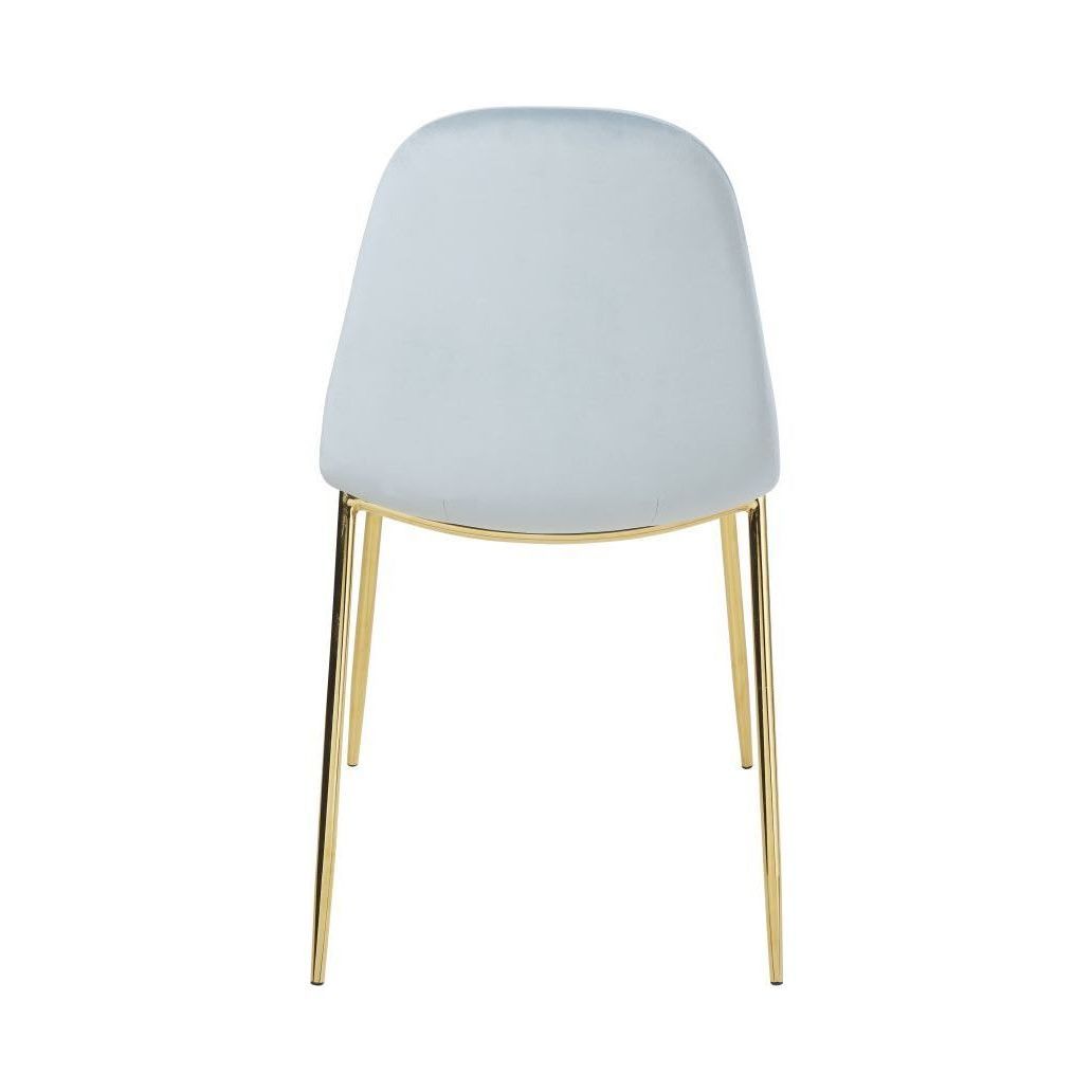 CLYDE - Sky Blue Velvet Scandinavian-Style Chair – image 3