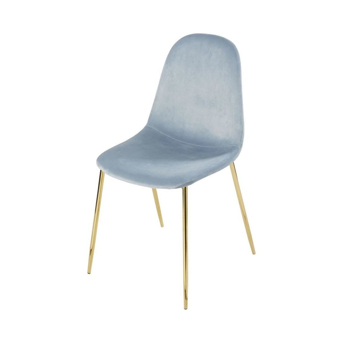CLYDE - Sky Blue Velvet Scandinavian-Style Chair – image 1