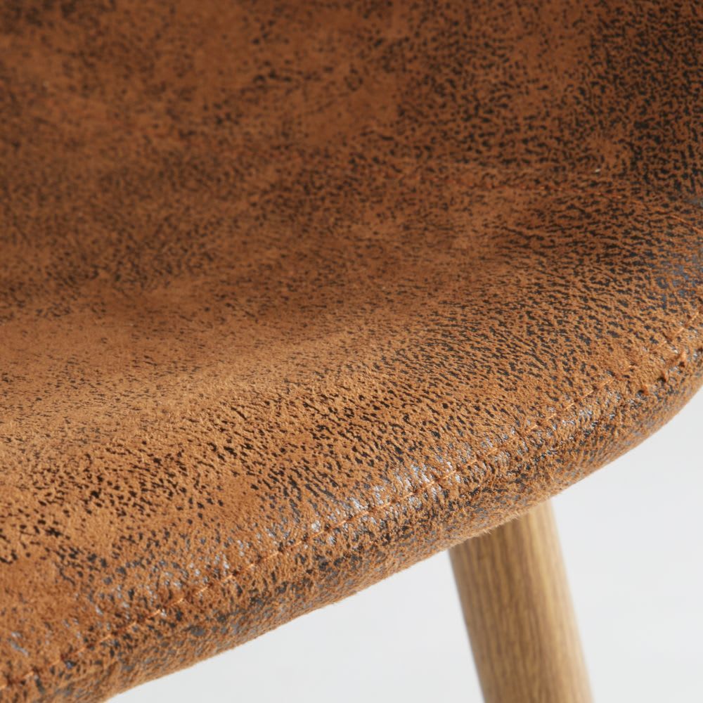 CLYDE - Antique Brown Microsuede Chair – image 6