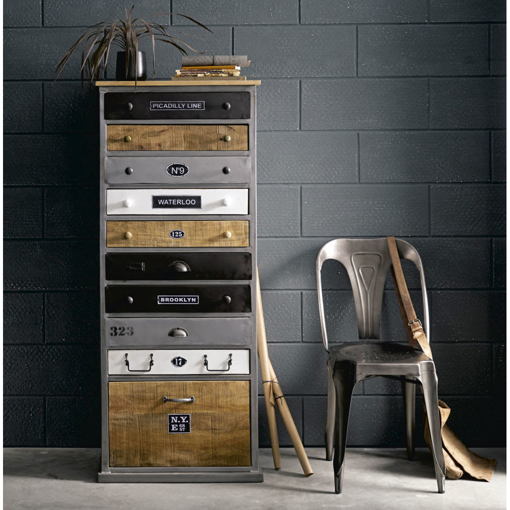 MULTIPL'S - Metal industrial chair in grey – image 13
