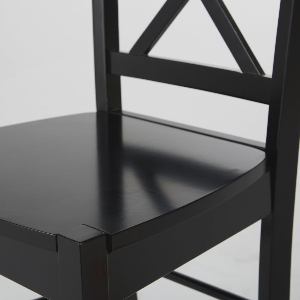 Black chair in rubber wood – image 4