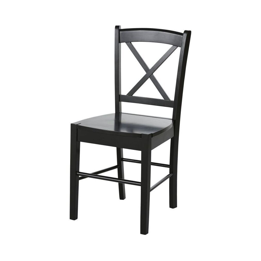 Black chair in rubber wood – image 1