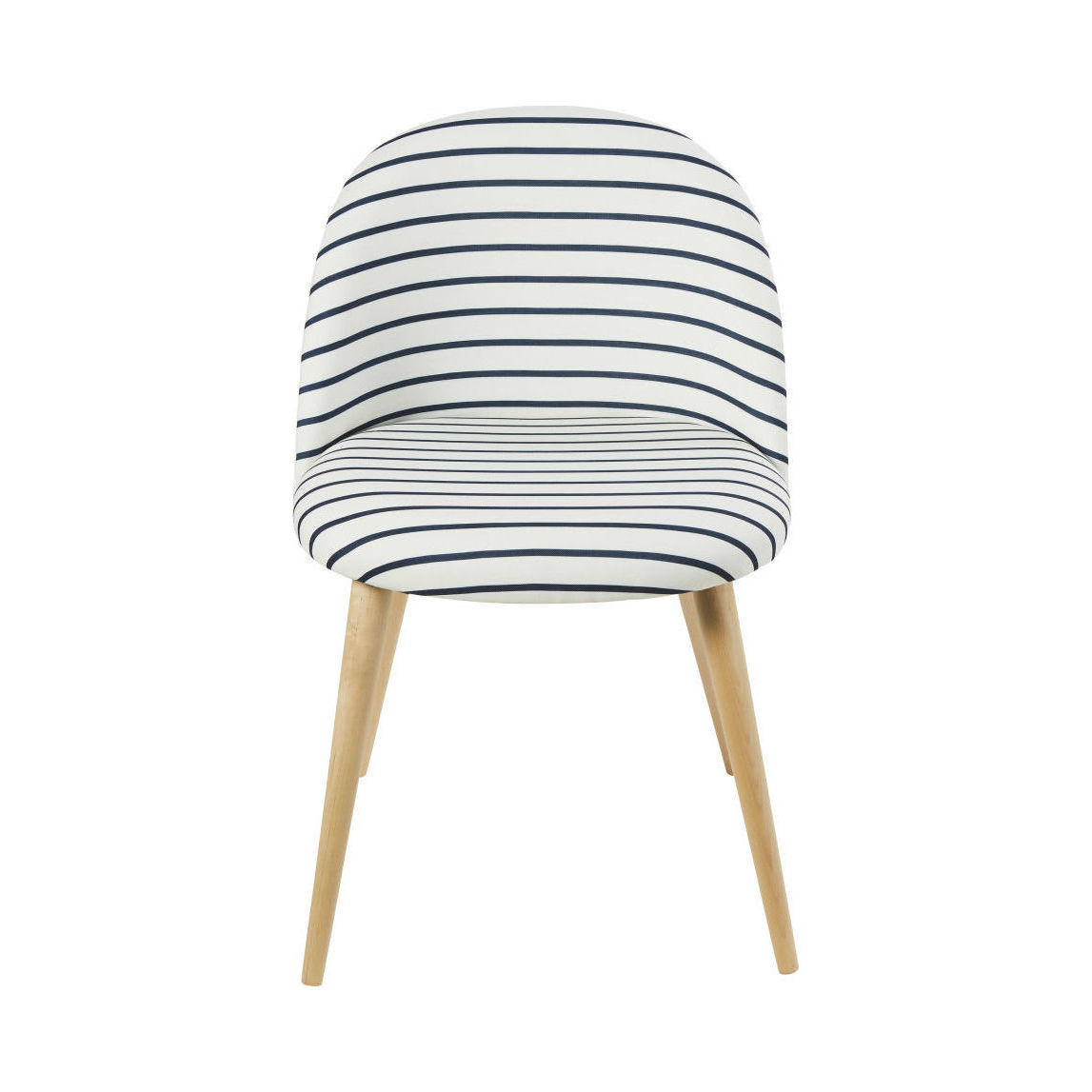 MAURICETTE - Breton Stripe Print and Solid Birch Vintage Chair – image 2