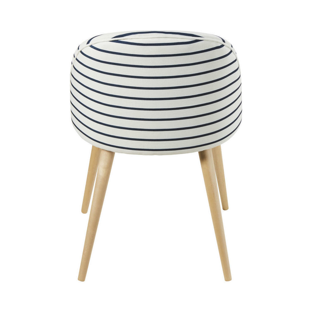 MAURICETTE - Breton Stripe Print and Solid Birch Vintage Chair – image 3