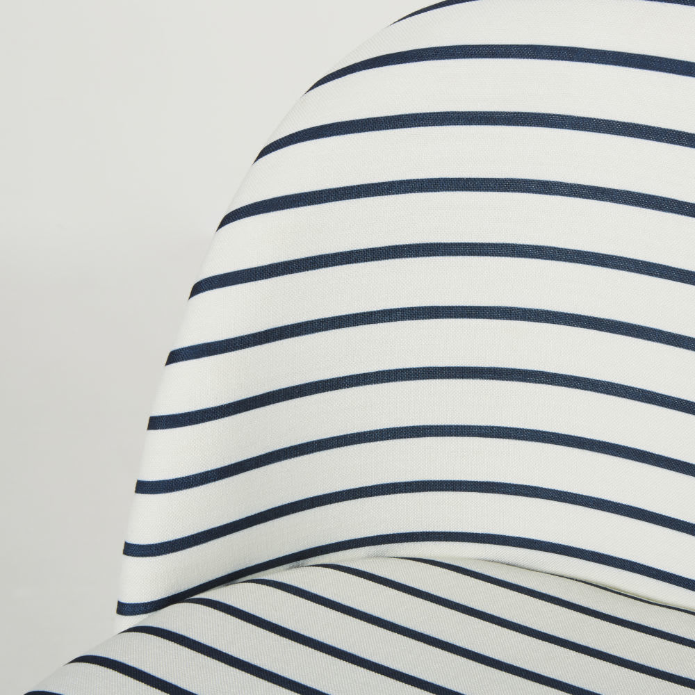 MAURICETTE - Breton Stripe Print and Solid Birch Vintage Chair – image 4