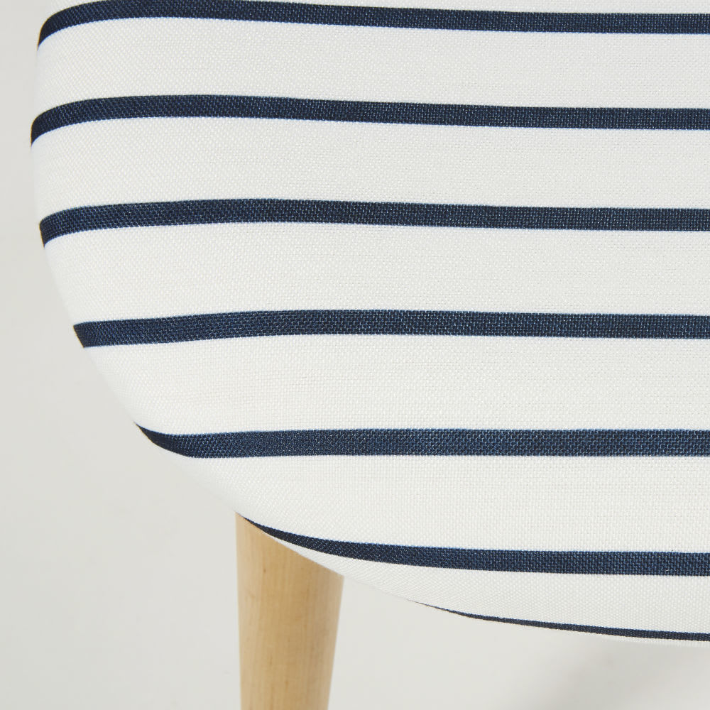 MAURICETTE - Breton Stripe Print and Solid Birch Vintage Chair – image 5