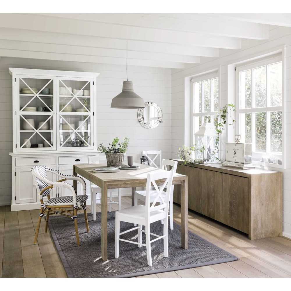NEWPORT - Rubber tree wood chair in white – image 6