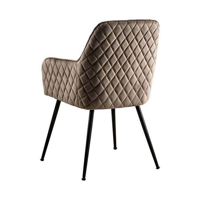Watson Carver Chair Taupe with Black Legs – image 2