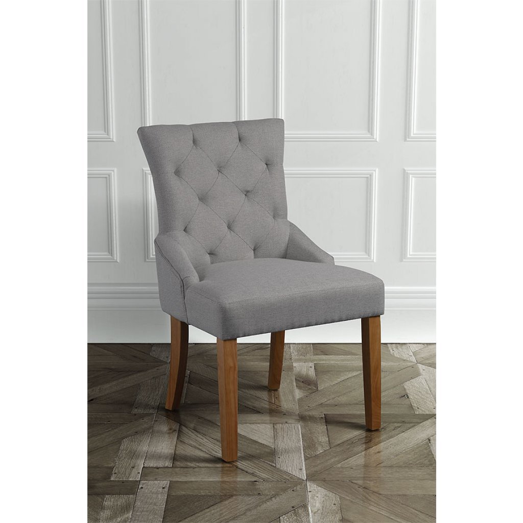 Torino Herringbone Grey Dining Chair – image 2