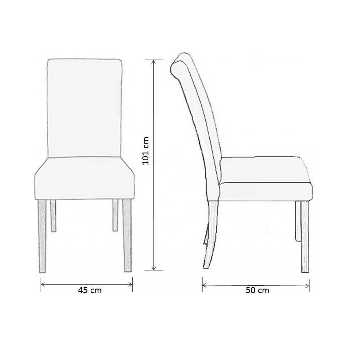 Genoa Smoke Grey Upholstered Dining Chair – image 3