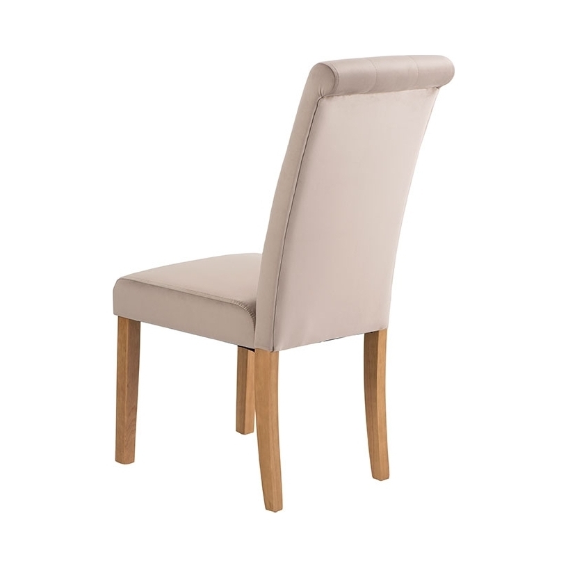 Genoa Mink Buttoned Dining Chair – image 2