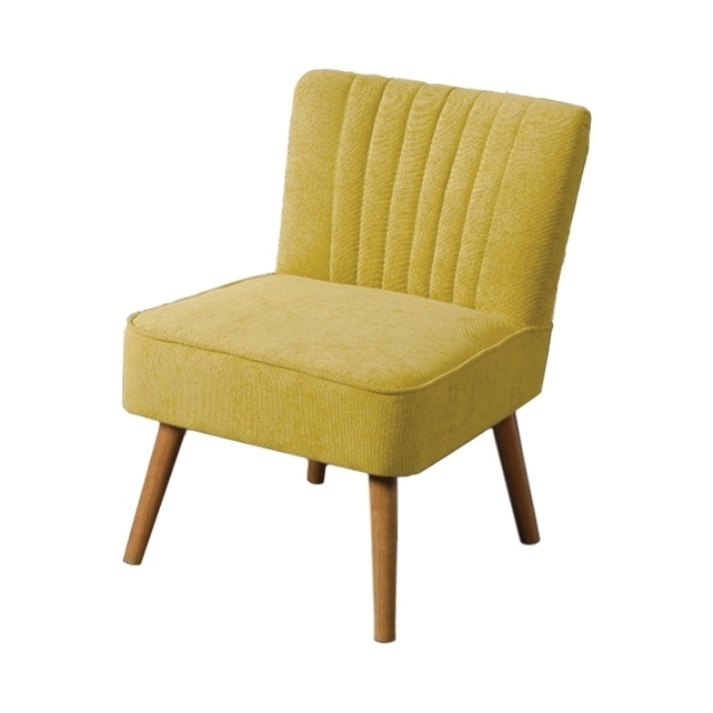 LOLA OYSTER MUSTARD YELLOW Retro Chair – image 1