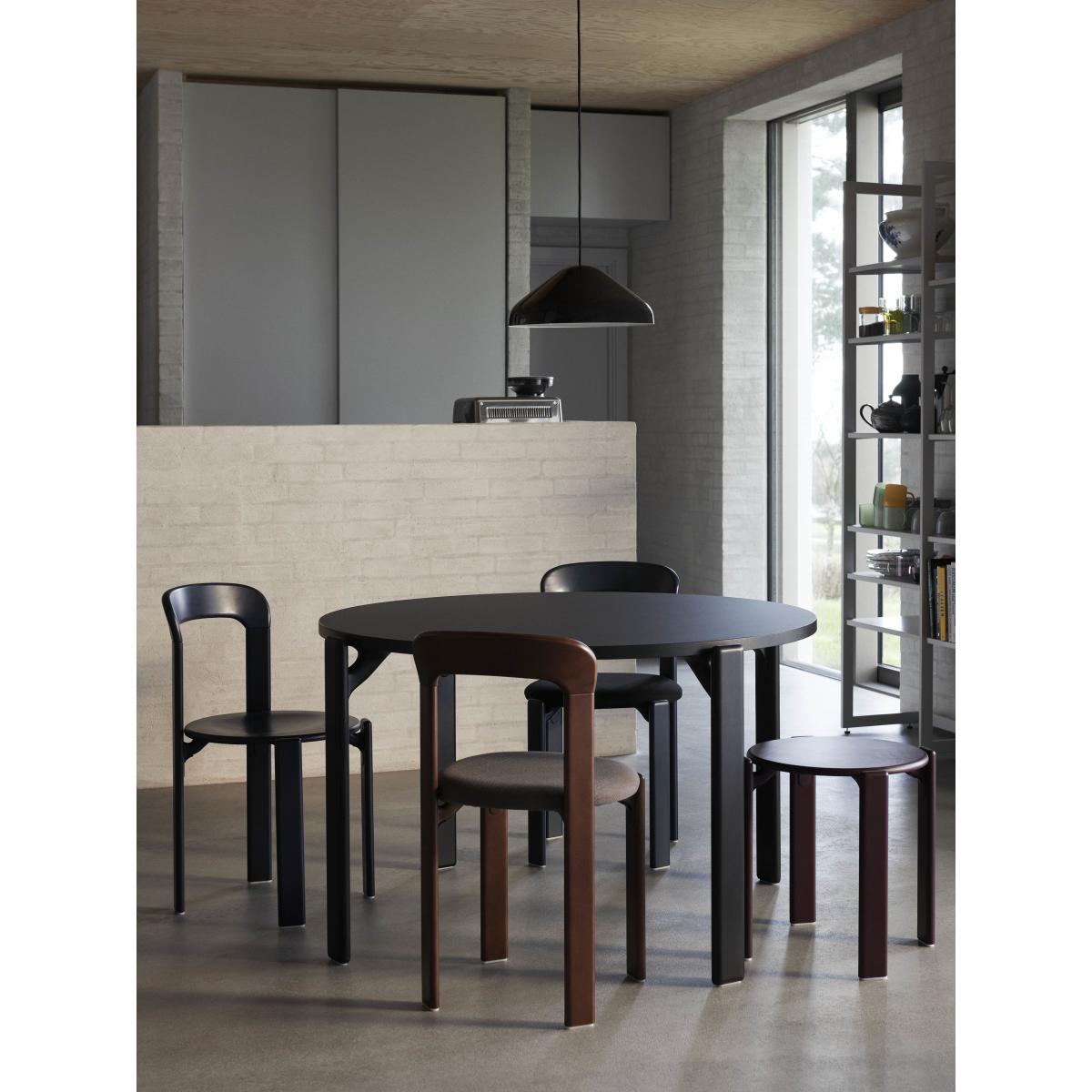 Rey Stacking chair - / By Bruno Rey x Dietiker, 1971 - Wood by Hay Black – image 2
